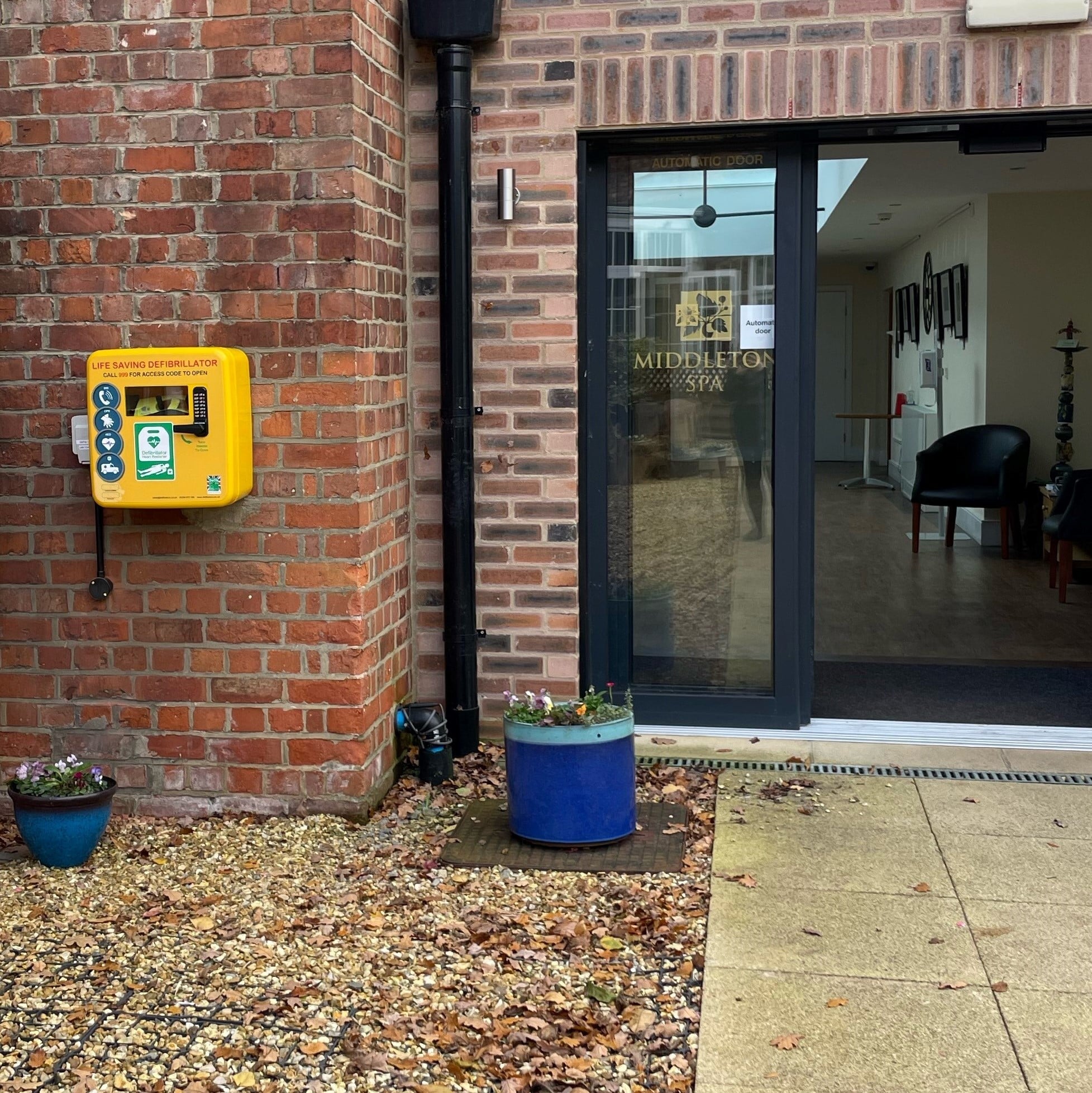 Defibrillator installed at Middleton Hall Middleton Hall Retirement